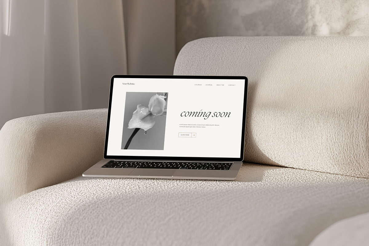 Minimalistic Aesthetic Laptop Mockup, a Mac Mockup by The Ethical Agency (Photo 1 of 3)