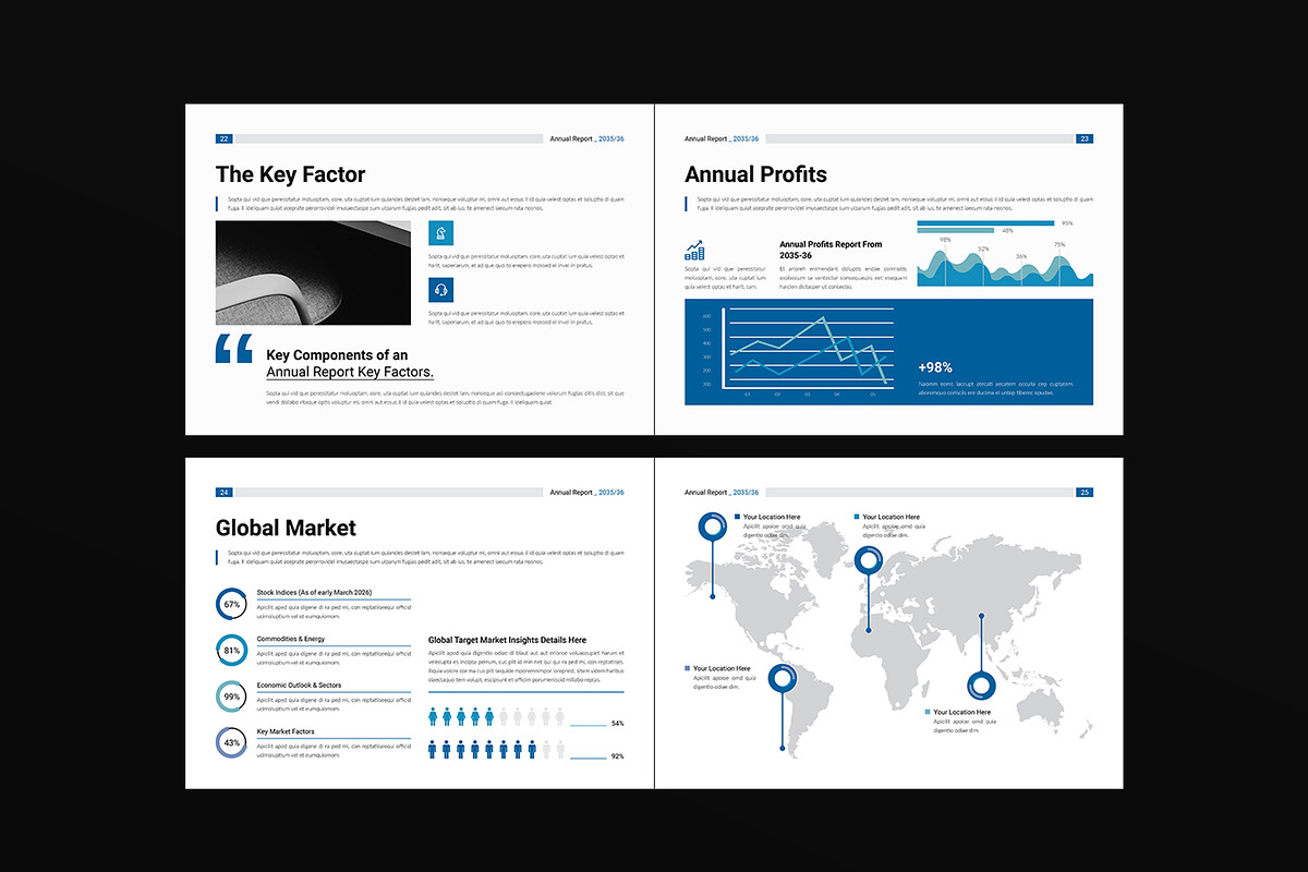Annual Report Template Landscape, a Brochure Template by DesignCrest (Photo 9 of 13)