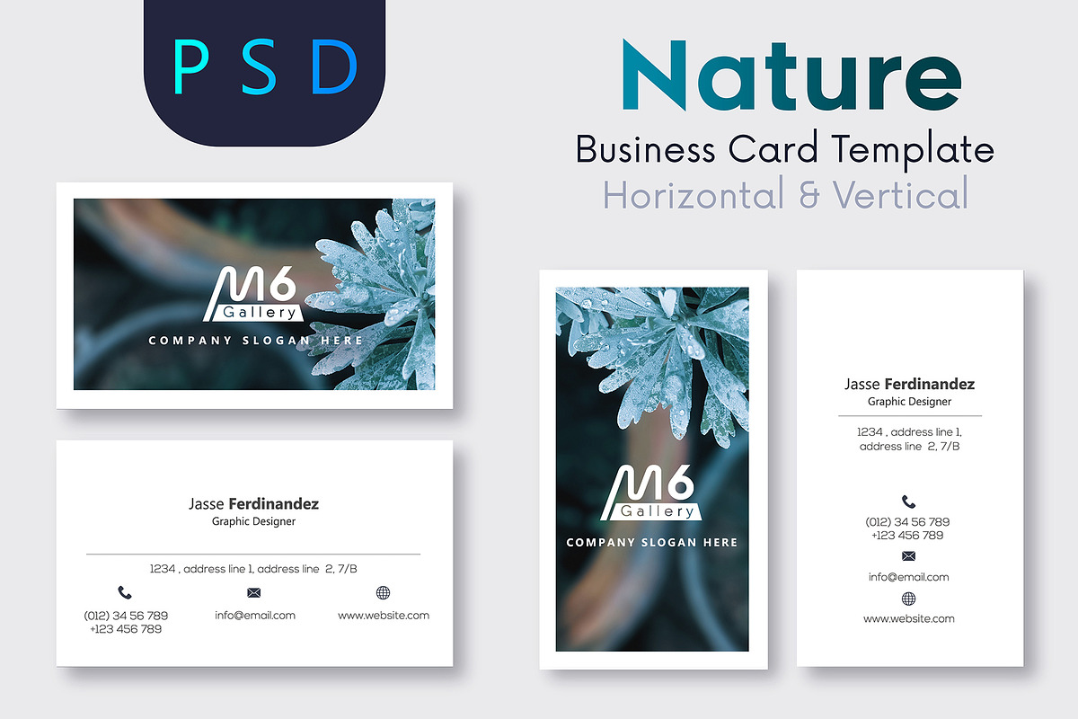 Nature Business Card Template- S48, a Business Card Template by M6 Gallery (Photo 1 of 5)