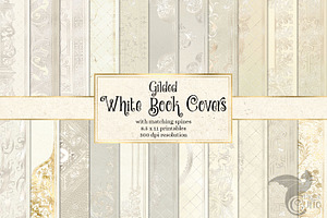 White Gilded Book Covers