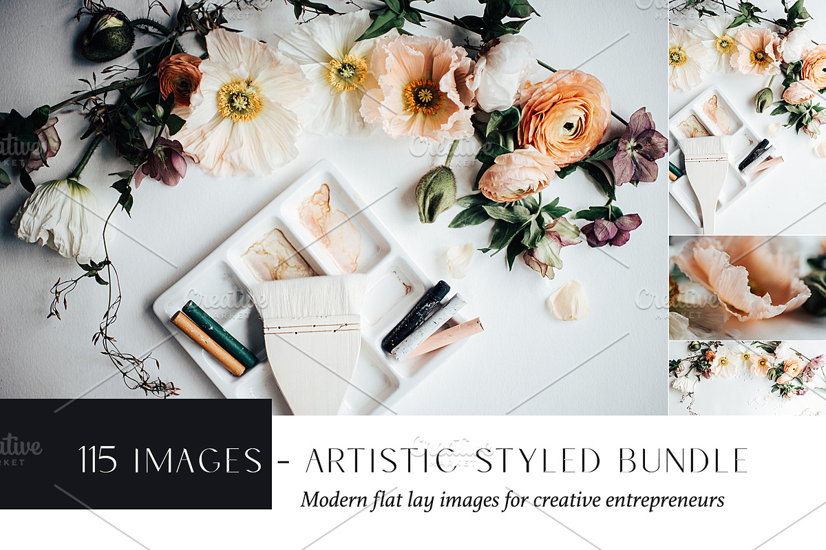 Artist & Floral Styled Stock Bundle, a Business Photo by CreativeMavenCo. (Photo 1 of 21)