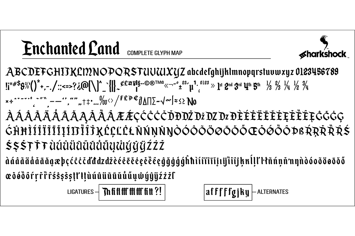 Enchanted Land, a Font by Sharkshock (Photo 2 of 2)