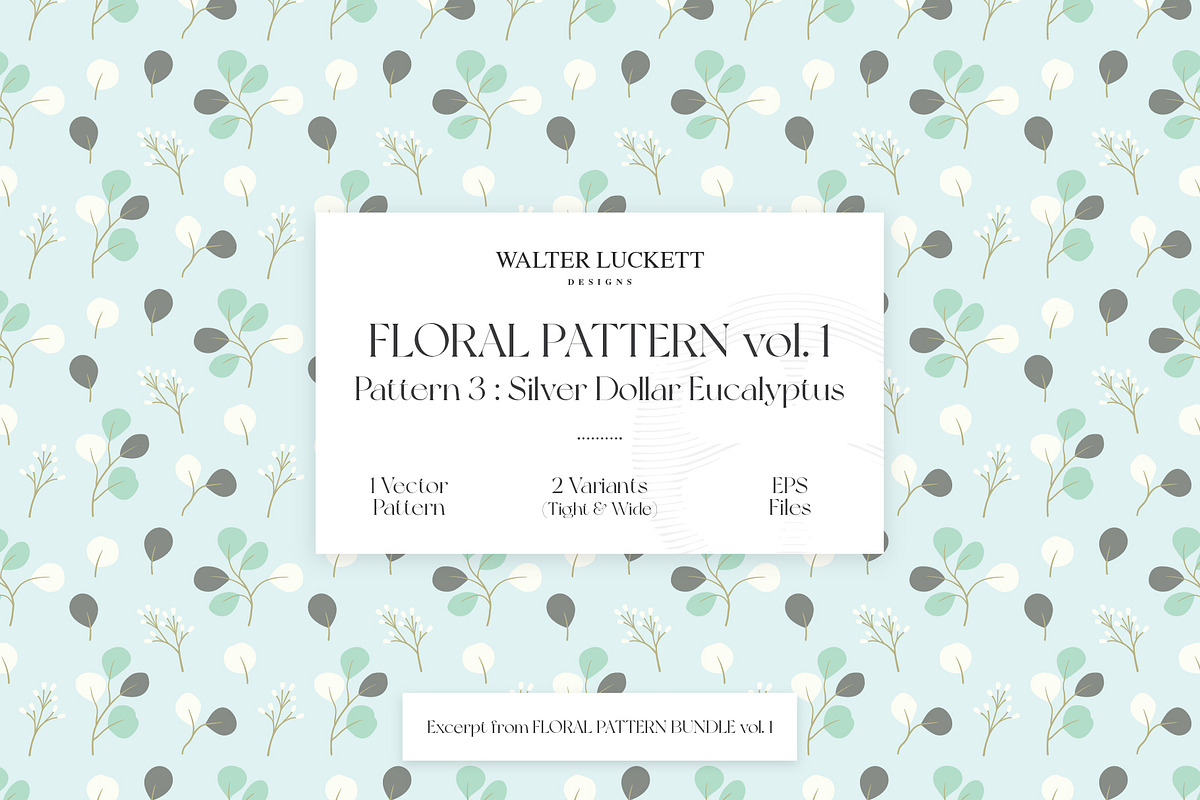 Floral Pattern vol. 1 - Pattern 3, a Pattern Graphic by Walter Luckett Designs (Photo 1 of 4)