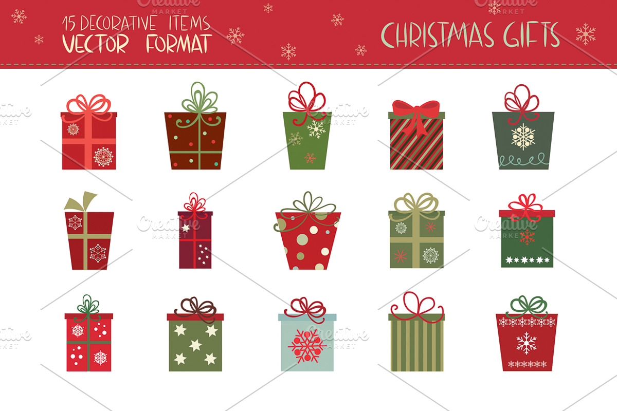 Christmas Gifts (vector set)