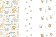 Jungle Safari Animals Watercolor Set, a Pattern Graphic by tetiartline (Thumbnail 8 of 10)