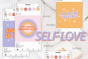 Self Love Club. Graphic Set