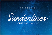 Sunderlines - Script and Sanserif, a Script Font by Java pep (Thumbnail 1 of 10)