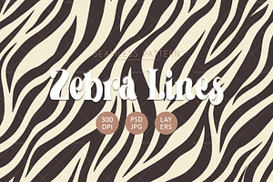 Seamless Zebra Lines Pattern