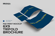 6x9 Trifold Brochure Mockup, a Print Template by IFBdesign (Thumbnail 1 of 3)