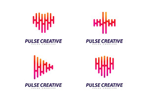 Pulse Wave logo Vector., a Branding & Logo Template by T.Vooka