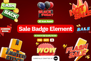 3D Sale Badge Element, an Object 3D Model by SLAB! Design (Thumbnail 1 of 4)