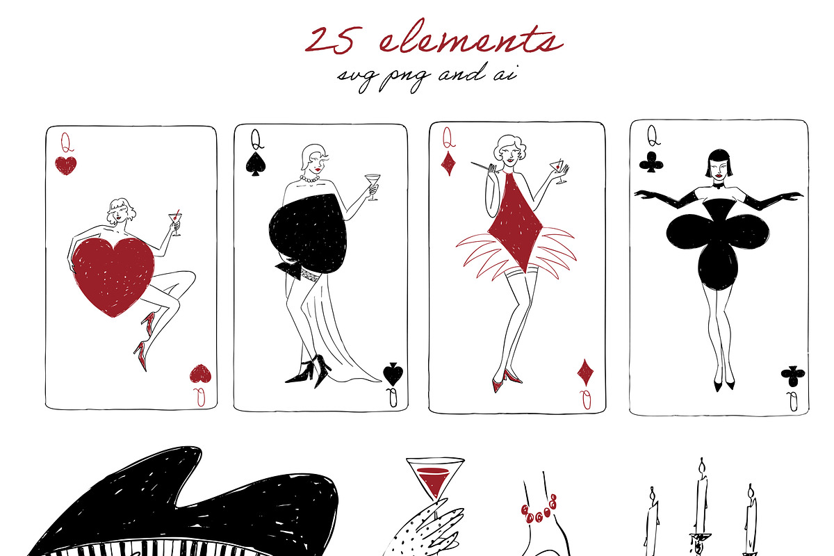 Lucky in Love-Casino Romance Clipart, an Object Illustration by Teresa Art Store (Photo 3 of 5)