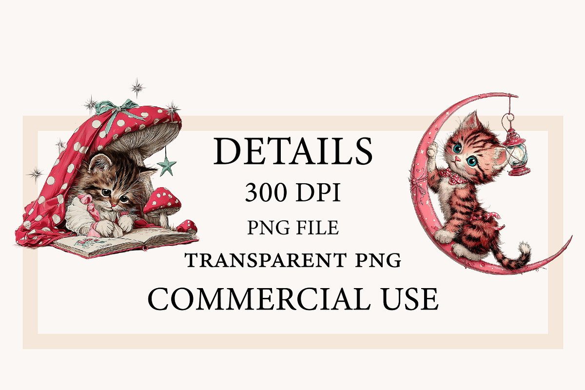 Cute Kitten StoryBook PNG Clipart, a Seasonal Illustration by Designworld (Photo 4 of 9)