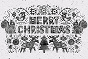 Scandinavian Christmas set, vector, an Animal Illustration by harmonia_green_art (Thumbnail 7 of 13)
