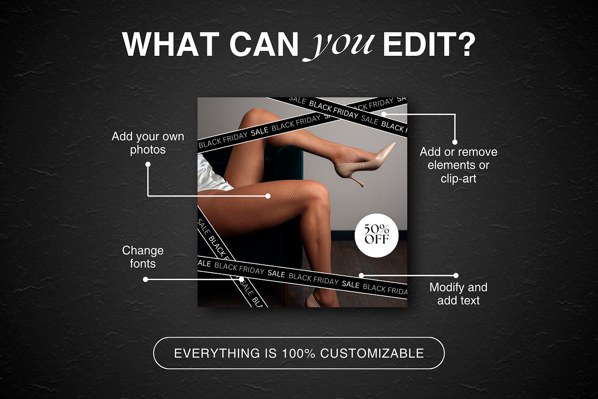 Black Friday Laser Hair Removal, a Social Media Template by DesignsbyMariaStudio (Photo 6 of 10)