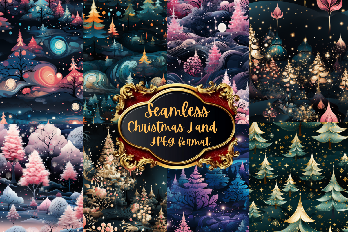 Christmas Land Seamless Paper, a Pattern Graphic by Agnesagraphic (ID 95) (Photo 1 of 5)