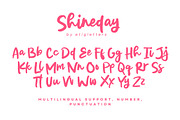 Shineday, a Script Font by etigletters (Thumbnail 7 of 7)