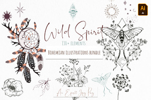 Wild Spirit Bohemian Vector Set