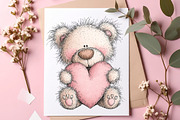 Watercolor Teddy Bear Clipart, an Illustration by SinaCreation (Thumbnail 4 of 7)