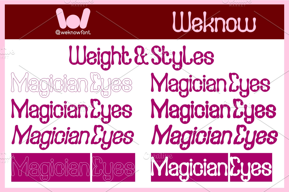 Magician Eyes font, a Sans Serif Font by weknow (Photo 7 of 8)