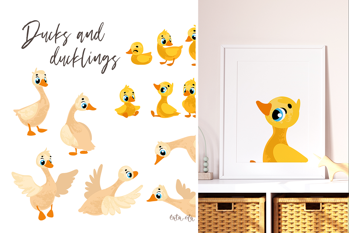 Ducks and ducklings, an Animal Illustration by tata_ota (Photo 1 of 9)