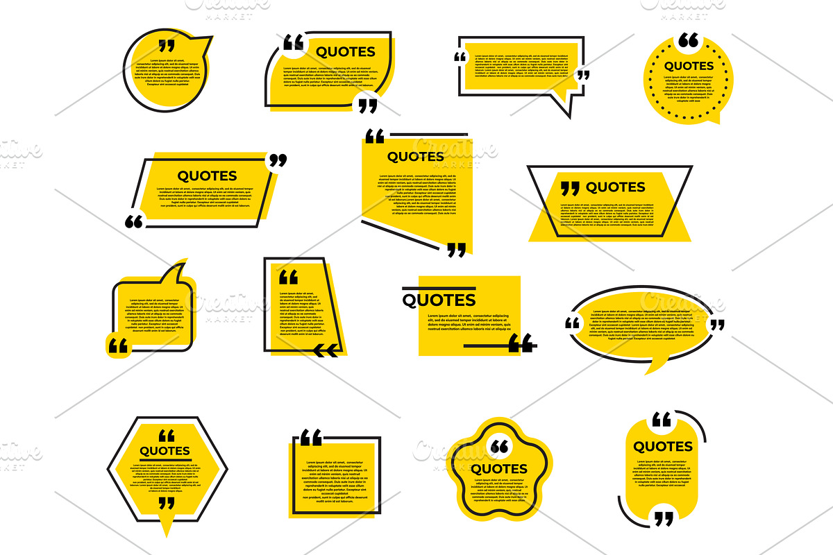 Quote bubble and box, chat message, an Illustration by Buch&Bee