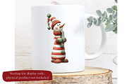Quirky Christmas Clipart Characters, a Seasonal Illustration by Nicole Branger Art (Thumbnail 14 of 21)