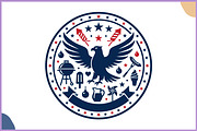 Eagle Badge Patriotic Element SVG, an Object Illustration by Gfx Expert Team (Thumbnail 3 of 3)