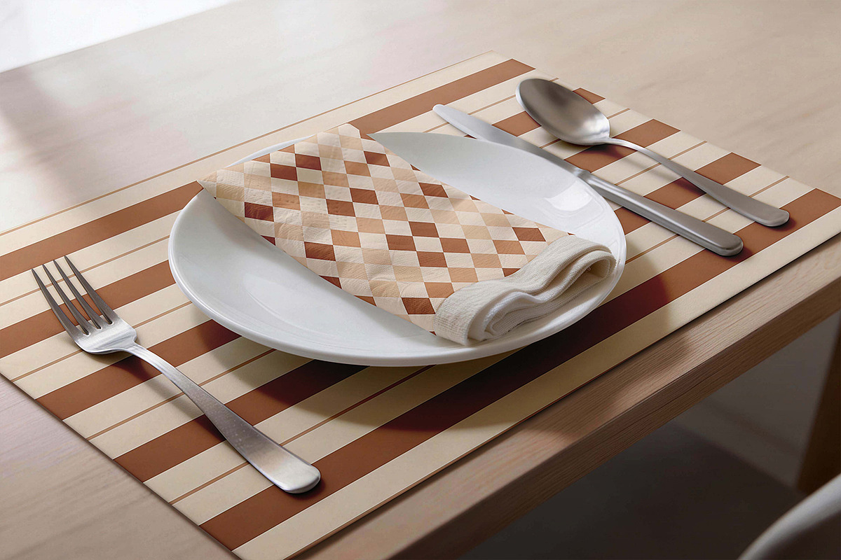 Placemat & Napkin Dining Mockup, a Product Mockup by Pitchlook.Studio (Photo 3 of 4)