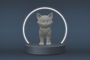 Cute Cat 3D Model, an Animal 3D Model by Ink Gallery (Thumbnail 3 of 3)