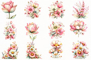 Whimsical pink Summer flower clipart, an Illustration by Designworld (Thumbnail 4 of 7)