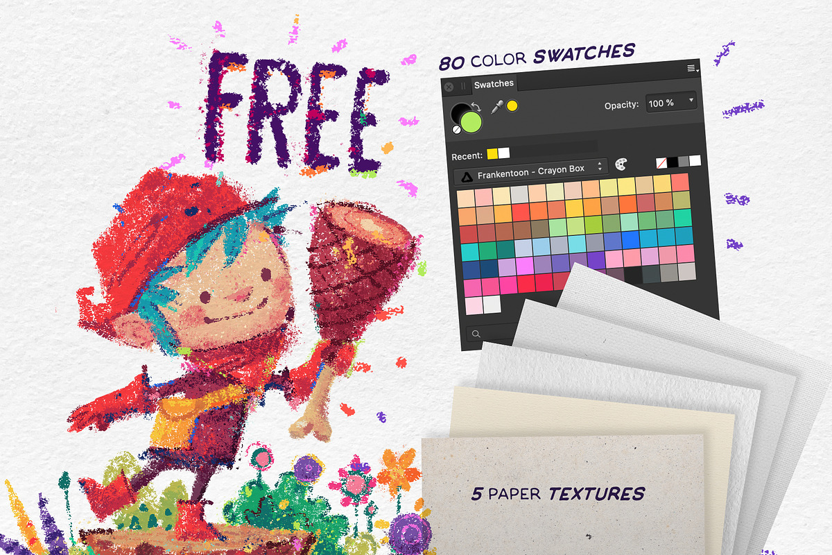 Crayon Box for Affinity, a Brush Add-On by Frankentoon Store (Photo 7 of 8)