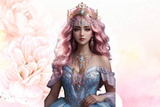 Wotercilor Cute Queen Clipart, a Seasonal Illustration by Craft Nest (Thumbnail 3 of 5)