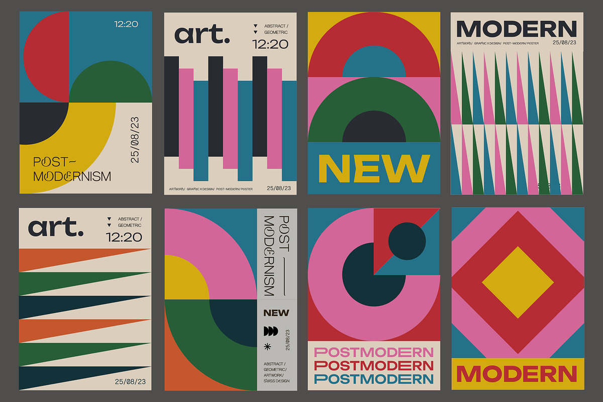 POSTMODERN - 32 GEOMETRIC POSTERS, a Pattern Graphic by craftlove (Photo 3 of 7)