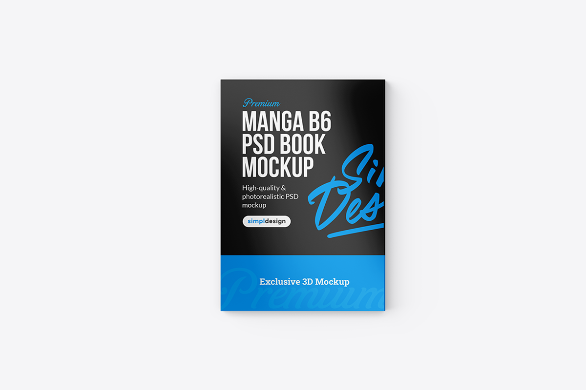 Manga B6 Softcover Book Mockup, a Books & Magazine Mockup by SimplDesign (Photo 3 of 13)