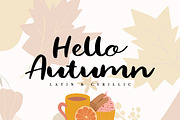 Hello Autumn/Latin & Cyrillic/ Sale, a Script Font by Katie Holland (Thumbnail 1 of 9)