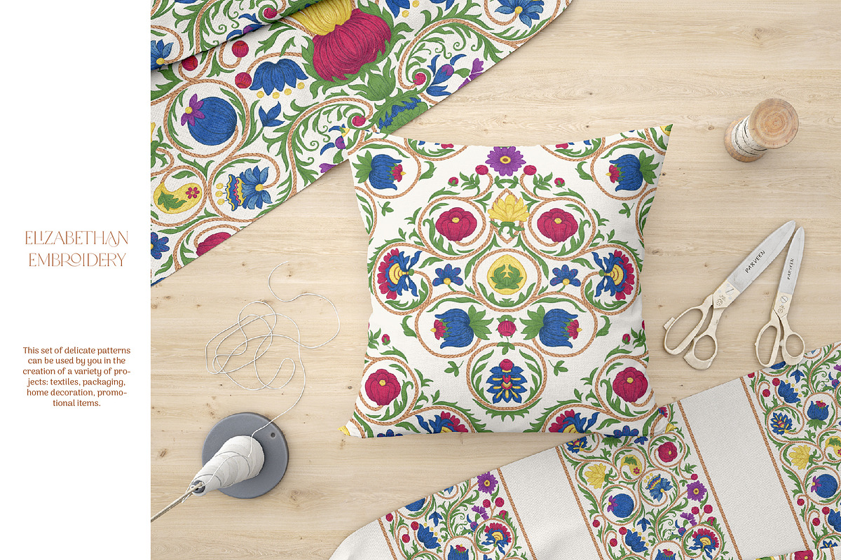 Elizabethan Embroidery, a Pattern Graphic by Elen-Lane (Photo 7 of 8)