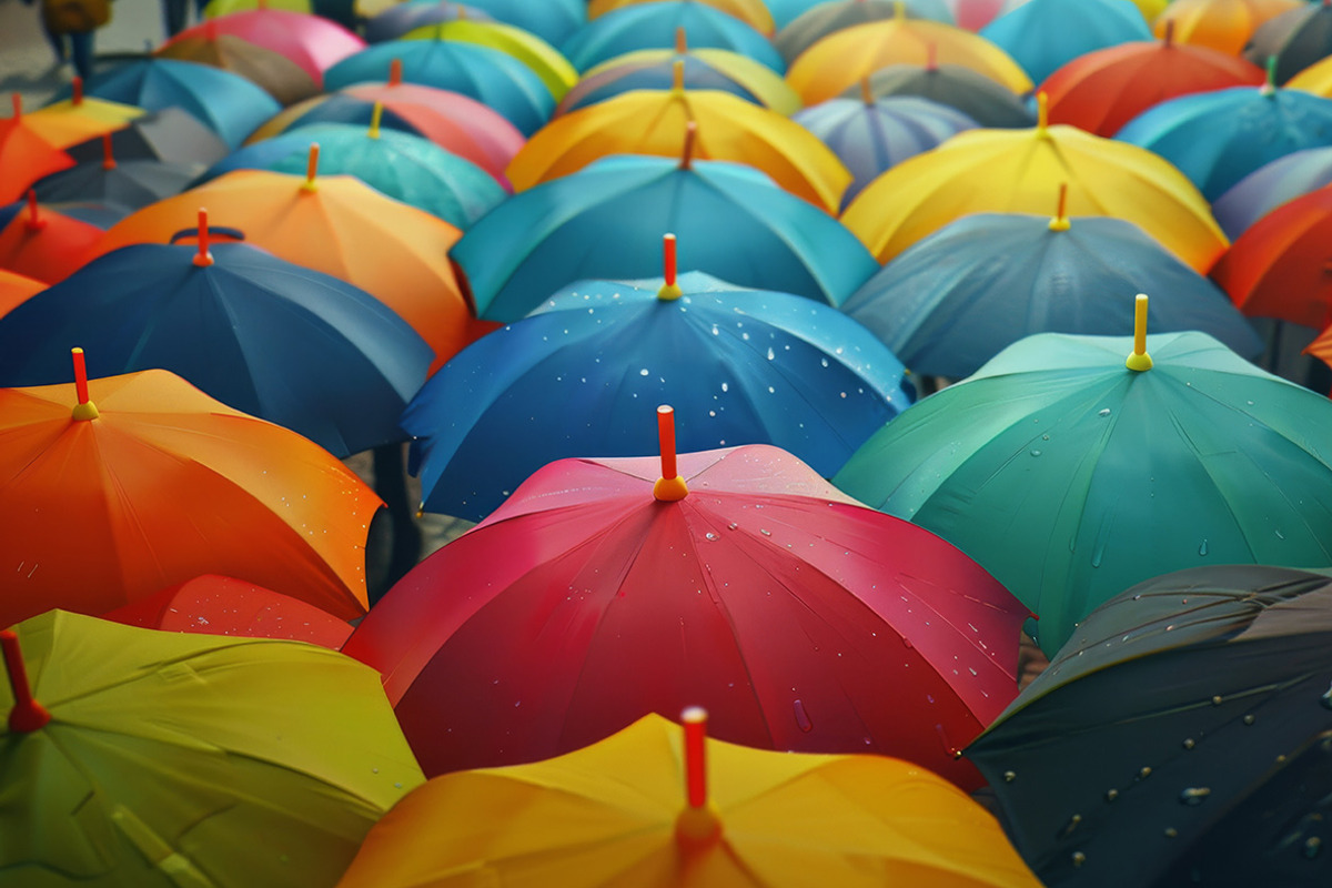 116 Umbrellas, a Background Photo by Handmadefont (Photo 14 of 14)