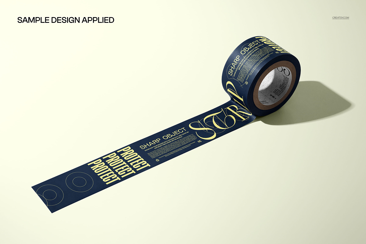 Wide Paper Tape Roll Mockup, a Packaging Mockup by creatsy5 (Photo 4 of 6)