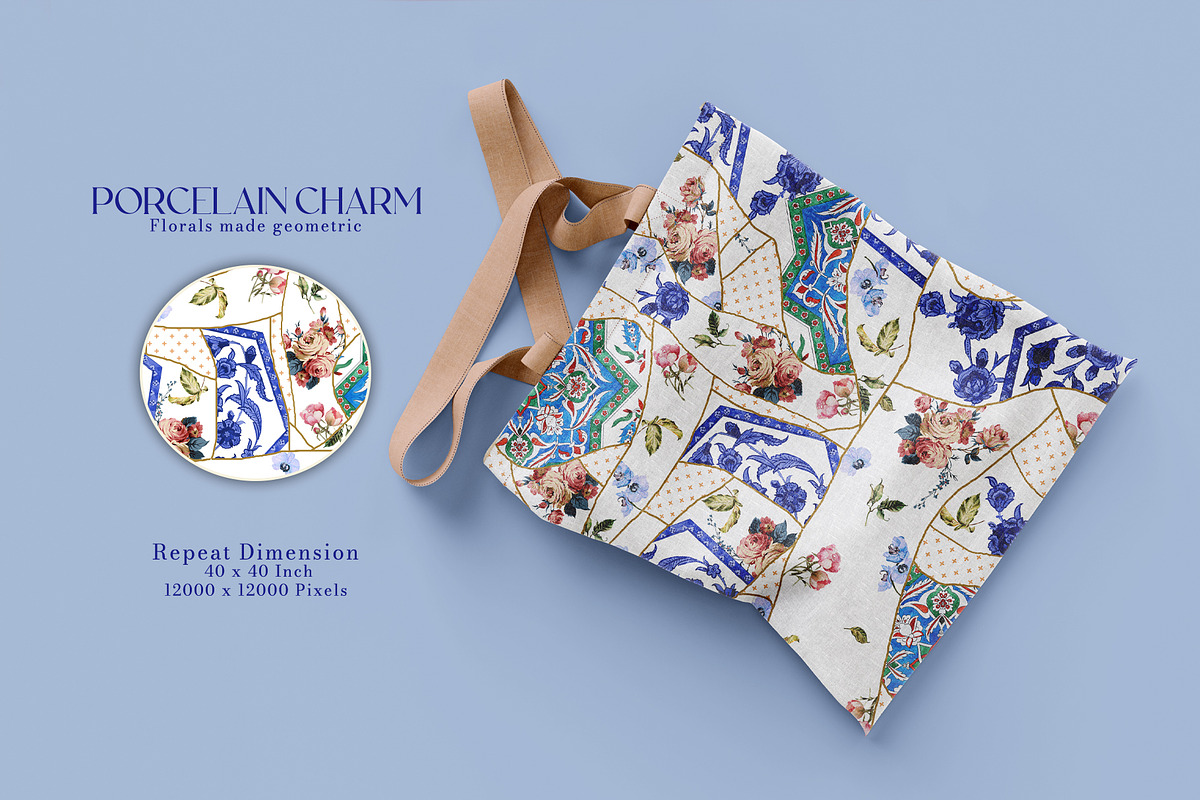 Porcelain Charm Prints & Patterns, a Pattern Graphic by GND ART STUDIO (Photo 3 of 8)