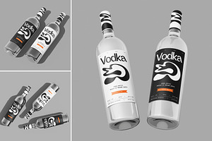 Vodka Bottle Mockup, a Packaging Mockup by Brand Earth