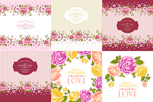 12 Vintage Card Templates