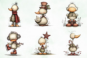 Whimsical Geese Clipart Bundle, an Illustration by Creative Art (Thumbnail 3 of 10)