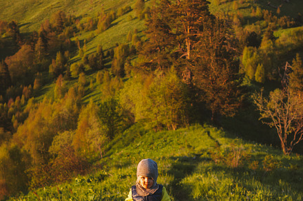 Child walking in mountains adventure travel lifestyle family vacations 2 years, a Person Photo by e v e r s t