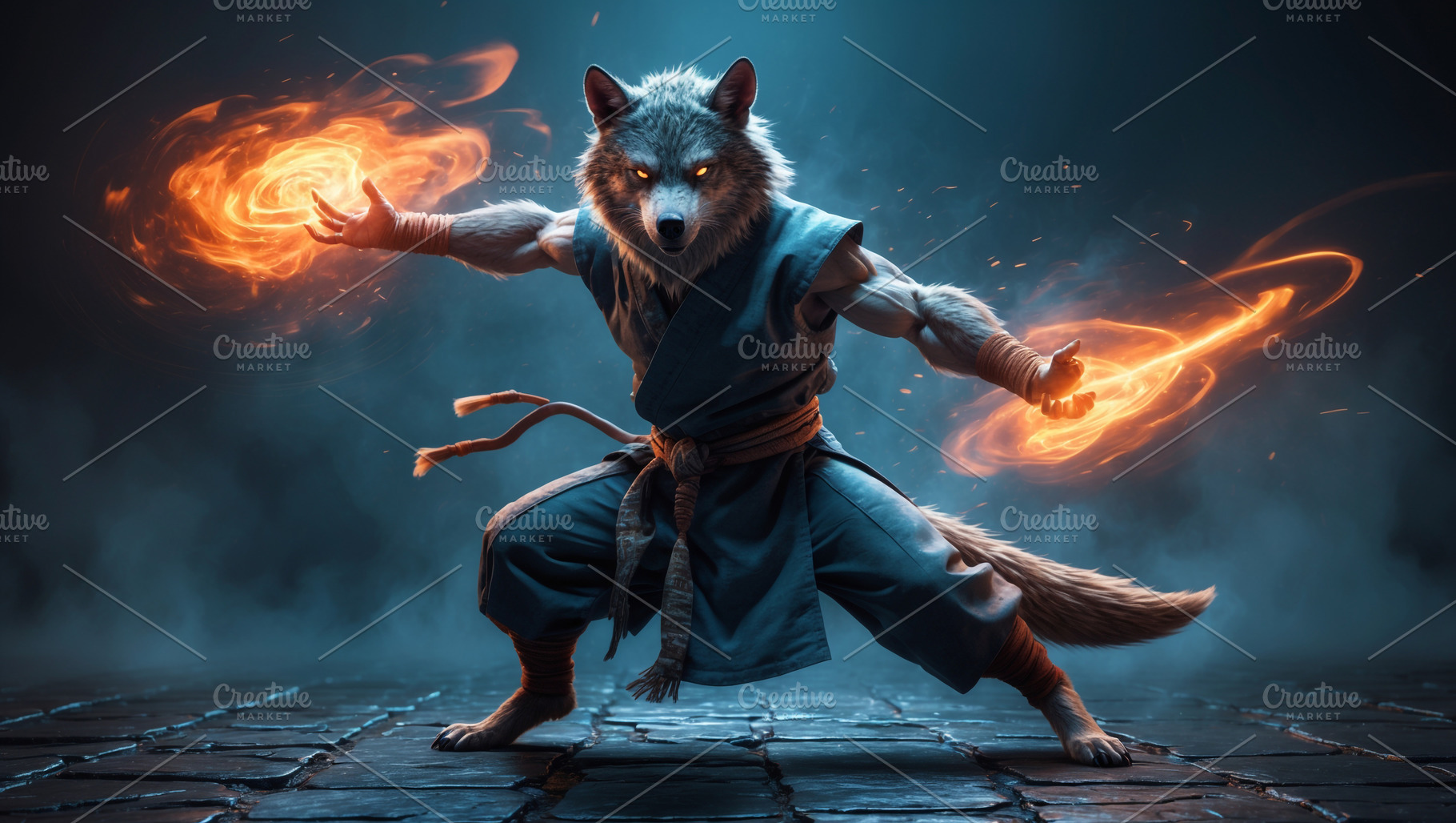 Powerful Anthropomorphic Creature Wi, an Animal Photo by Stock Shape