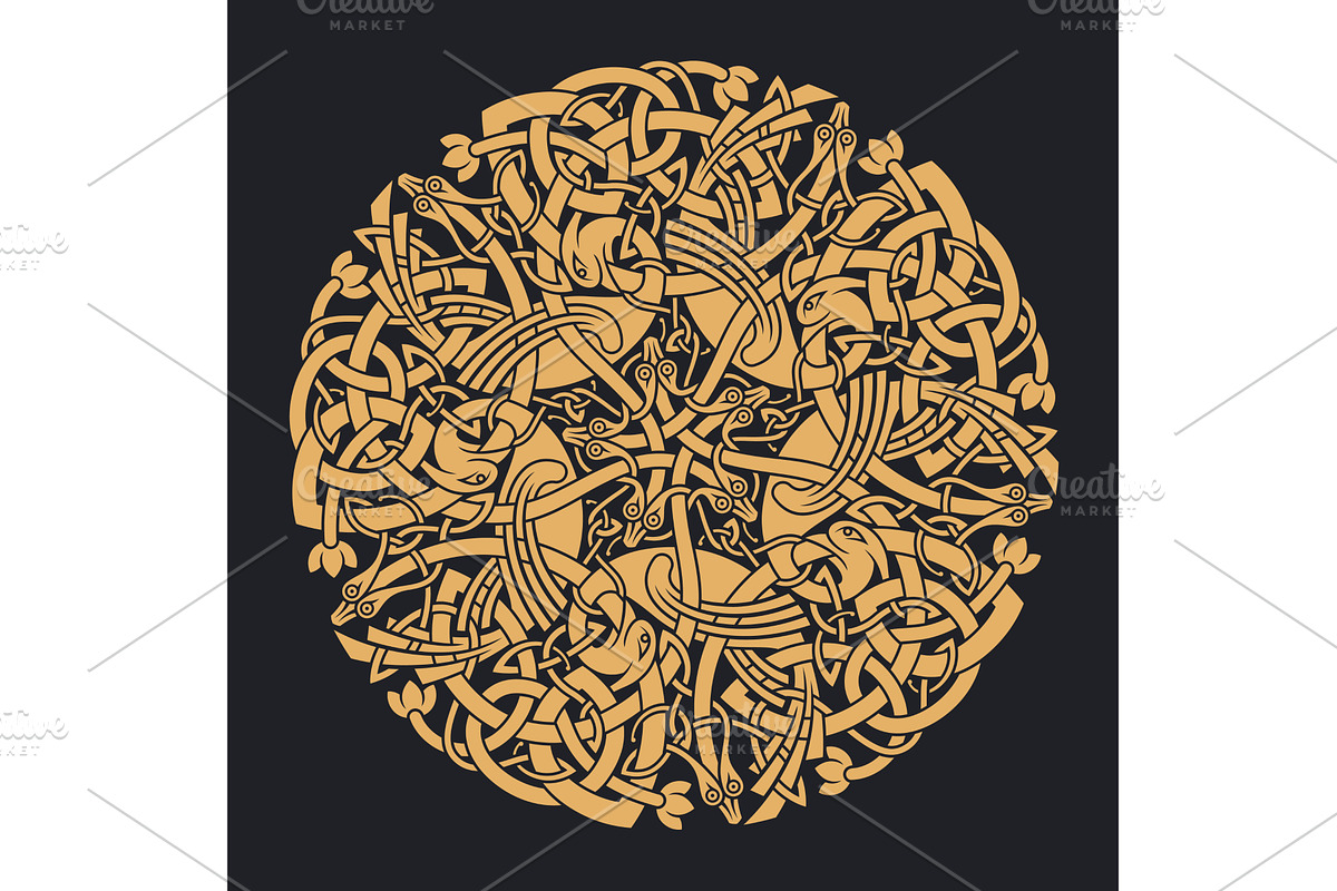 Celtic traditional knot. Geometric, an Object Illustration by RevelStockart