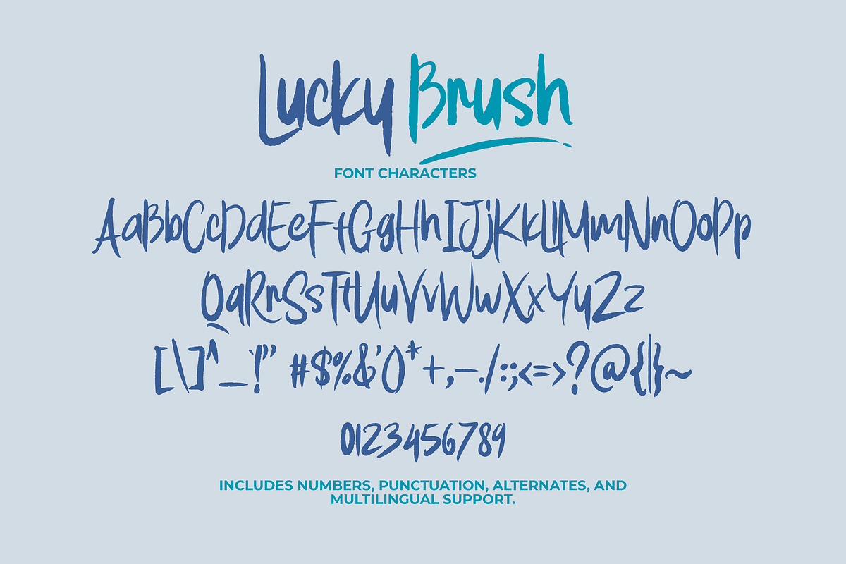Lucky Brush, a Handwritten Font by Gatype (Photo 8 of 11)