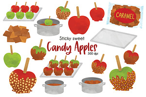 Candy Apples Clipart, a Food Illustration by SugarPickle Clip Art