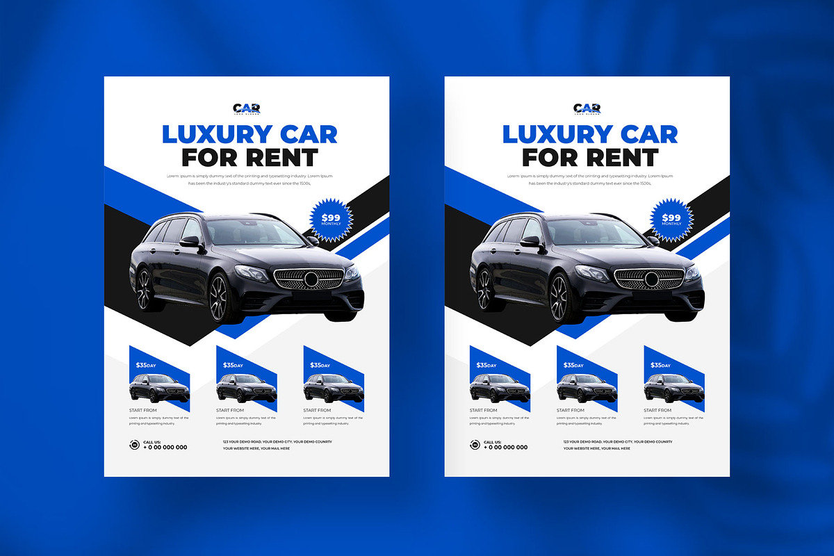 Rent a car flyer design, a Flyer Template by Tanmoy Topu (Photo 3 of 6)