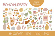 Cute boho clipart for kids nursery, a Decorative Illustration by Anntre (Thumbnail 1 of 2)